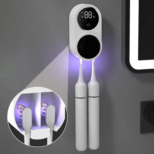 Portable UV Toothbrush Sanitizer and Holder